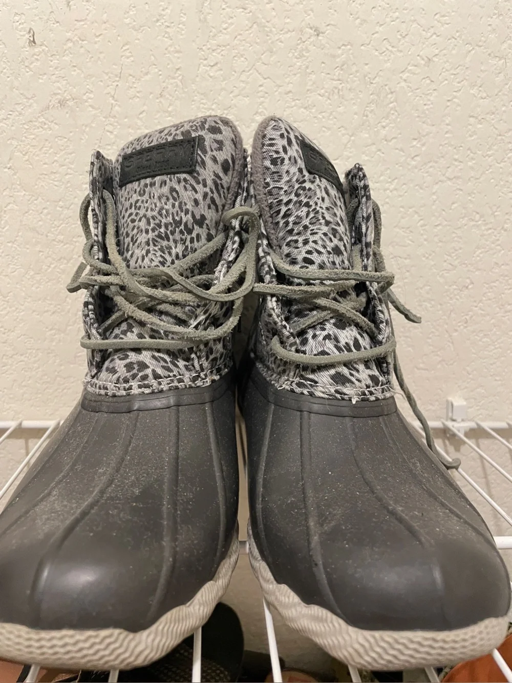 Sperry Topsider Saltwater Cheetah/ Grey Boot